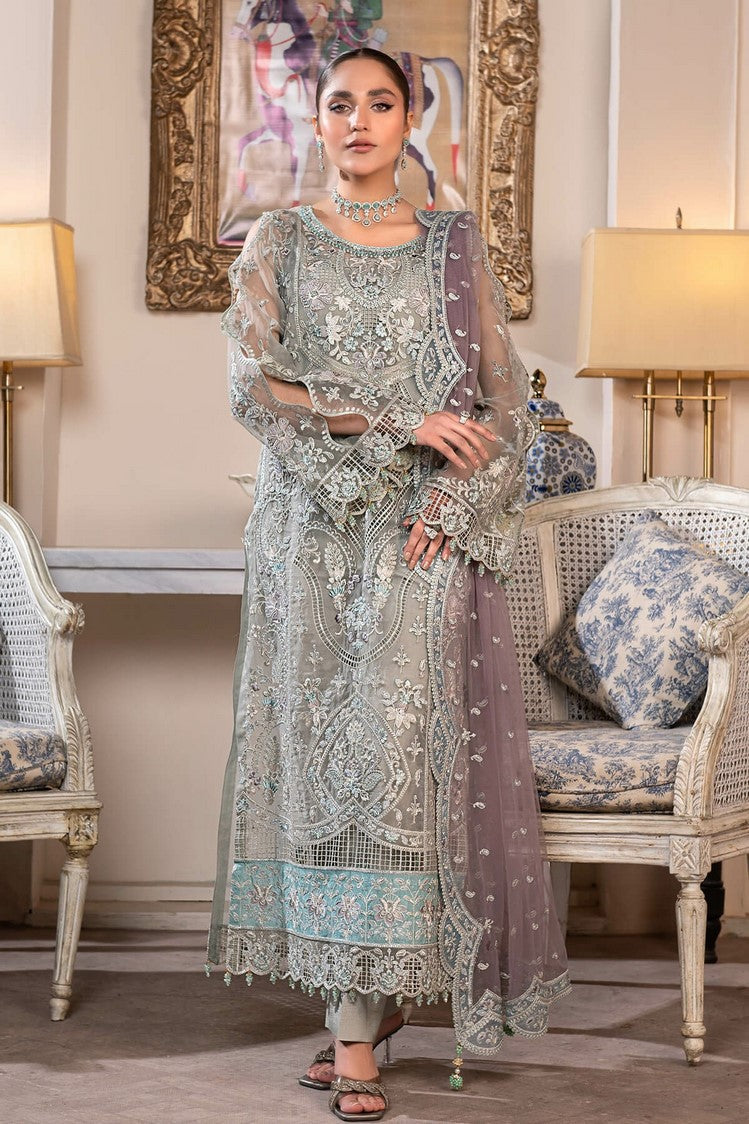 Picture of Janique - JJ Embelished Luxury Chiffon Collection Vol 2 - D 06 Gray Smoke - Unstitched - Available at Raja Sahib