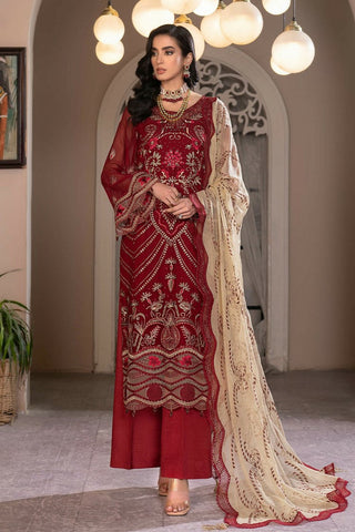 Picture of Janique - JJ Embelished Luxury Chiffon Collection Vol 3 - D 025 - Unstitched - Available at Raja Sahib