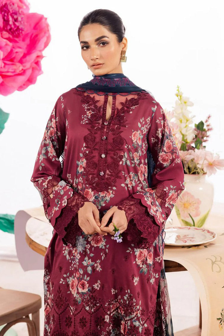 Picture of Iznik - DL 11 Solistice Dahlia Embroidered Lawn Collection - Available at Raja Sahib