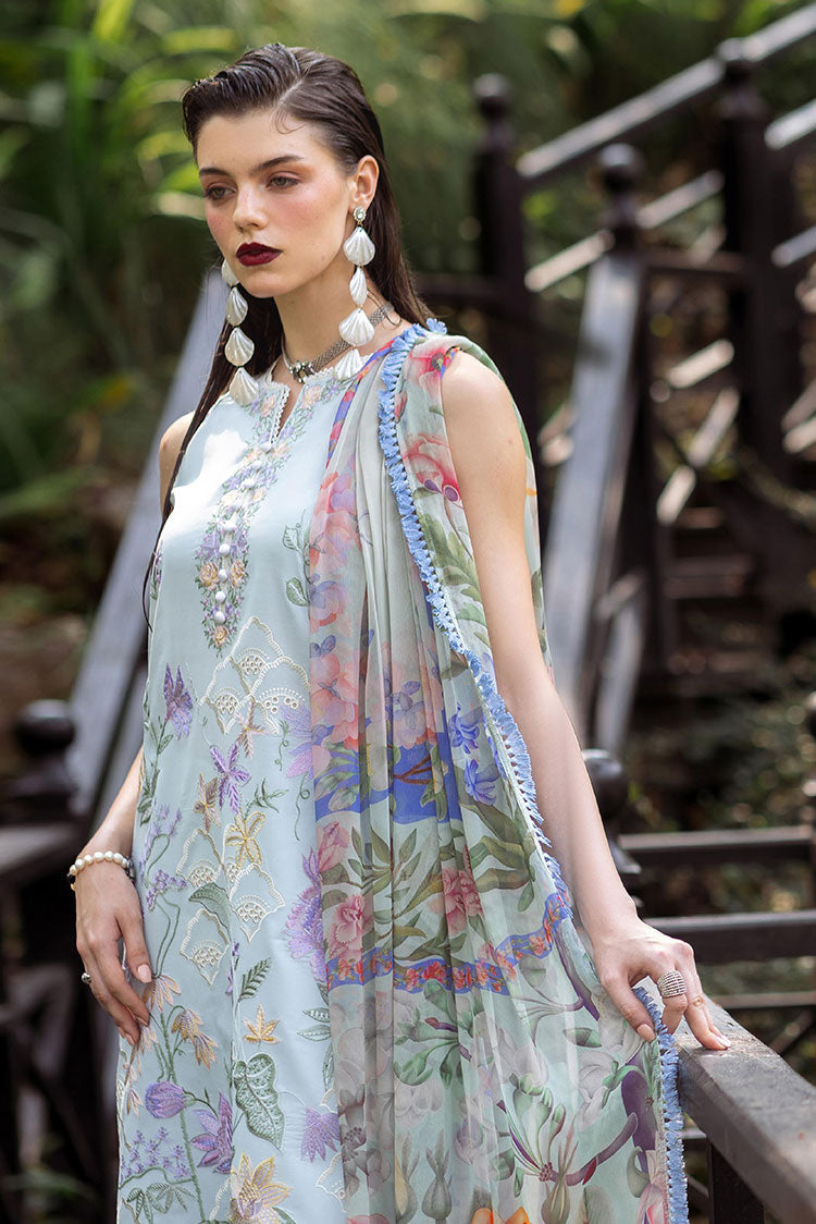 Picture of Roheenaz - RNZ 03A Daisy Dahlia Embroidered Lawn Collection - Available at Raja Sahib