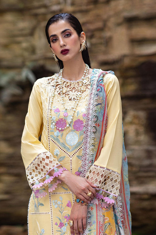 Picture of Roheenaz - RNZ 04A Daffodil Dahlia Embroidered Lawn Collection - Available at Raja Sahib