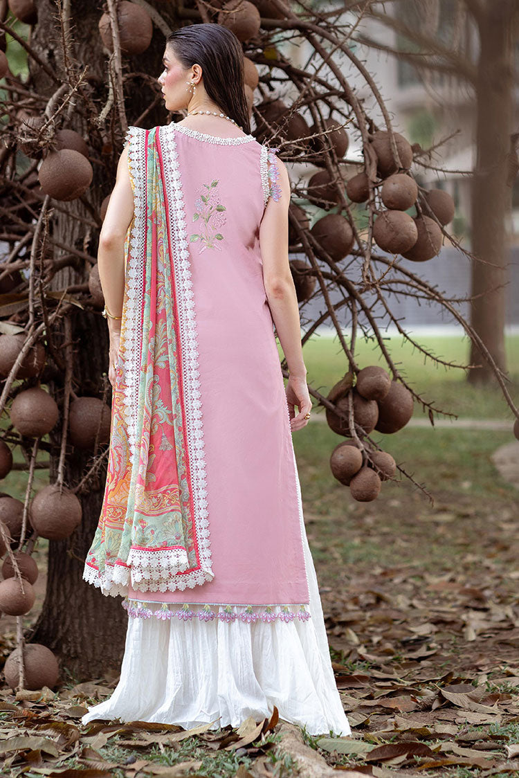 Picture of Roheenaz - RNZ 04B Peony Dahlia Embroidered Lawn Collection - Available at Raja Sahib