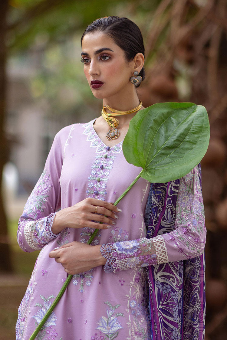 Picture of Roheenaz - RNZ 06A Hyacinth Dahlia Embroidered Lawn Collection - Available at Raja Sahib