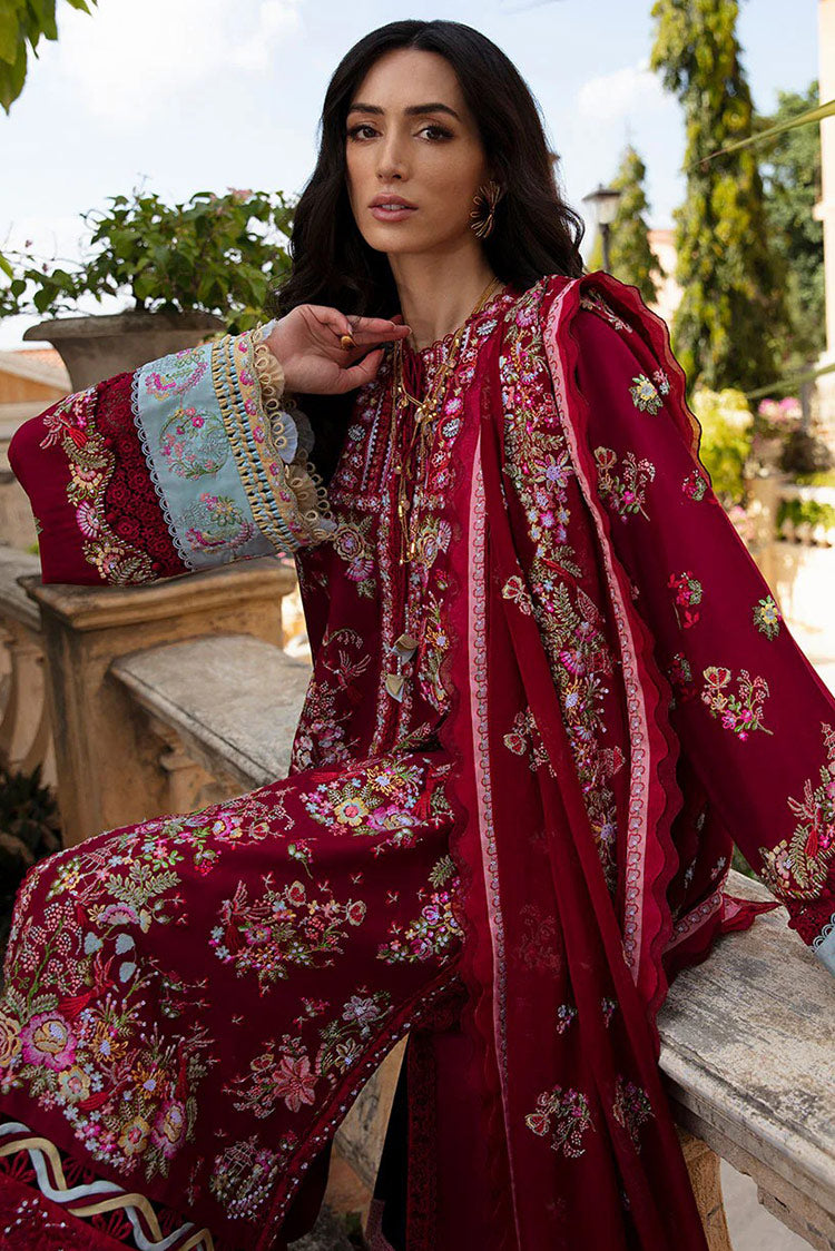 Picture of Republic Womenswear - Rouge (D8-A) Ilana Eid Luxury Lawn Collection - Available at Raja Sahib