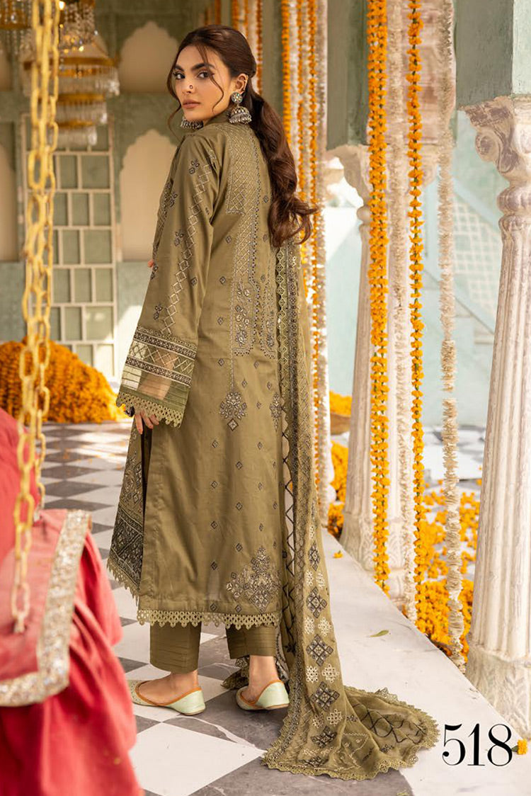 Picture of Shaista - Design 518 Supreme Premium Embroidered Lawn Collection - Available at Raja Sahib