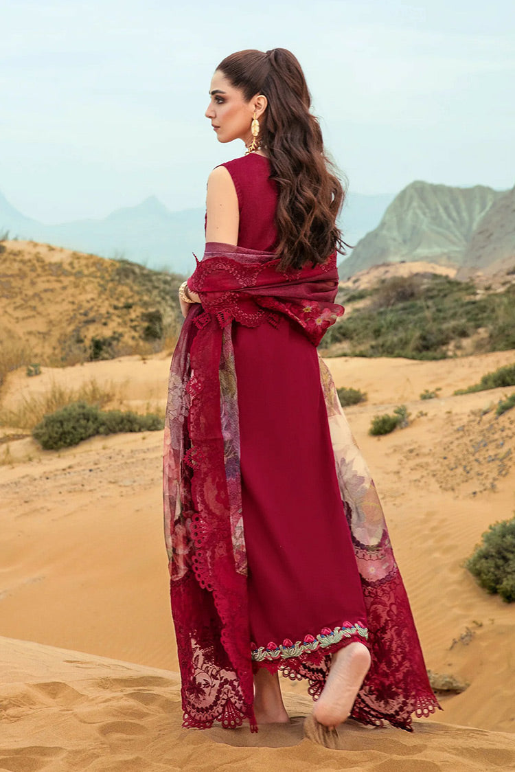 Picture of Saira Shakira by Crimson - Lillie de Jong Cherry Saira Shakira Luxury Lawn Collection - Available at Raja Sahib