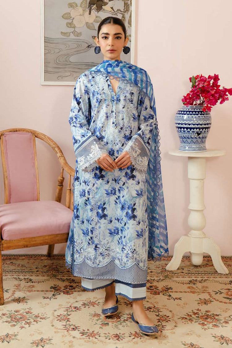 Picture of Afrozeh - Merial AL 24 V3 10 Malina Embroidered Lawn Collection Vol 3 - Available at Raja Sahib