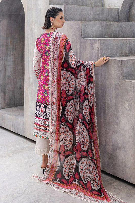 Picture of Roheenaz - RNZ 01A Marigold Meadows Azalea Printed Lawn Collection - Available at Raja Sahib