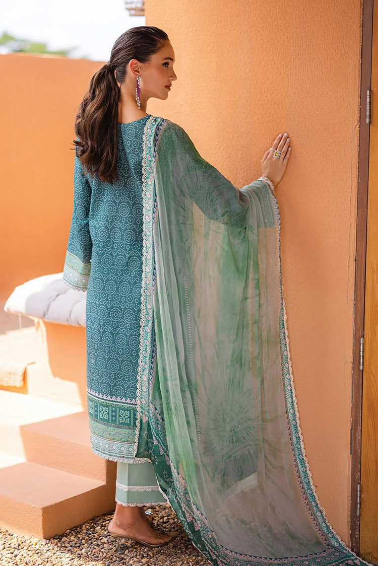 Picture of Roheenaz - RNZ 02B Ocean Breeze Azalea Printed Lawn Collection - Available at Raja Sahib