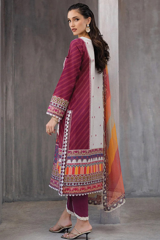 Picture of Roheenaz - RNZ 05B Orchid Oasis Azalea Printed Lawn Collection - Available at Raja Sahib