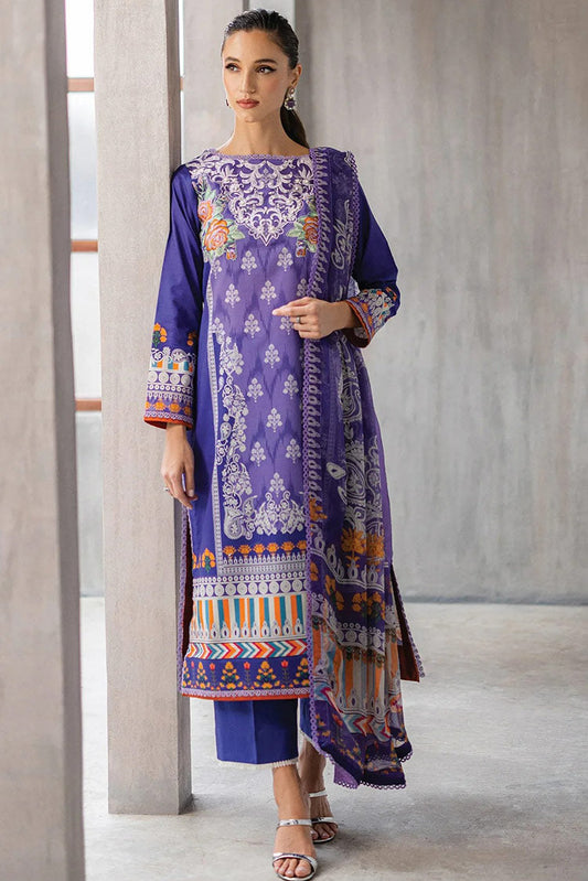 Picture of Roheenaz - RNZ 08A Blissful Berry Azalea Printed Lawn Collection - Available at Raja Sahib