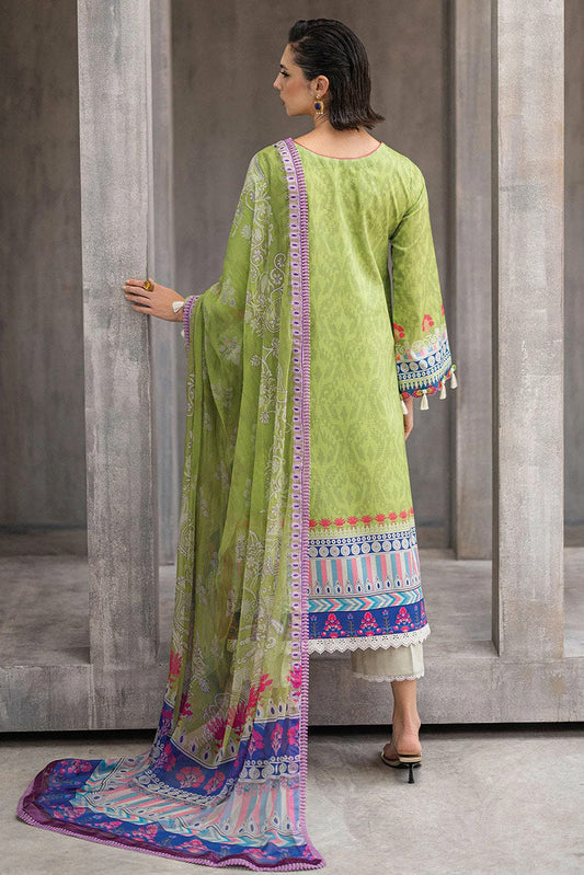 Picture of Roheenaz - RNZ 08B Serene Seafoam Azalea Printed Lawn Collection - Available at Raja Sahib