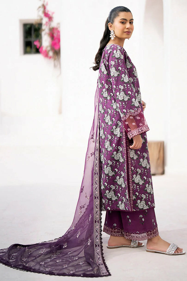 Picture of Xenia - 10 Taamasi Jamun Summer Soiree Embroidered Lawn Collection Vol 2 - Available at Raja Sahib