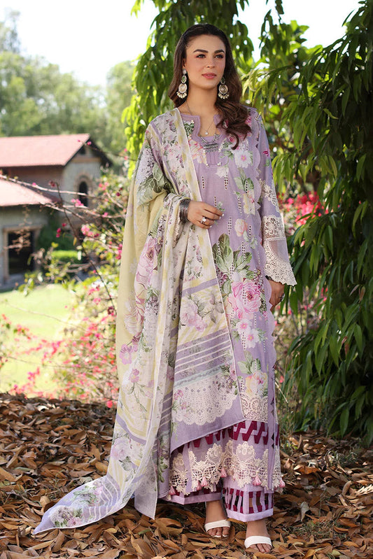 Picture of Elaf - ECK-03A LILAC L’AMOUR Print Chikankari Collection Vol 2 - Available at Raja Sahib