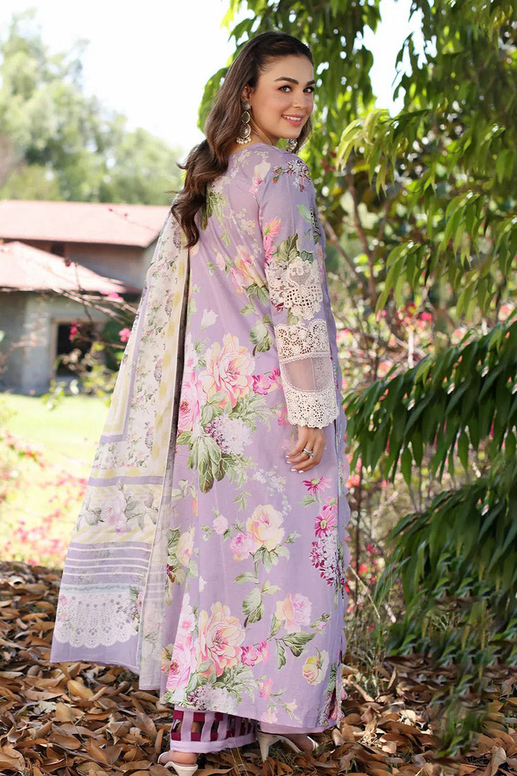 Picture of Elaf - ECK-03A LILAC L’AMOUR Print Chikankari Collection Vol 2 - Available at Raja Sahib