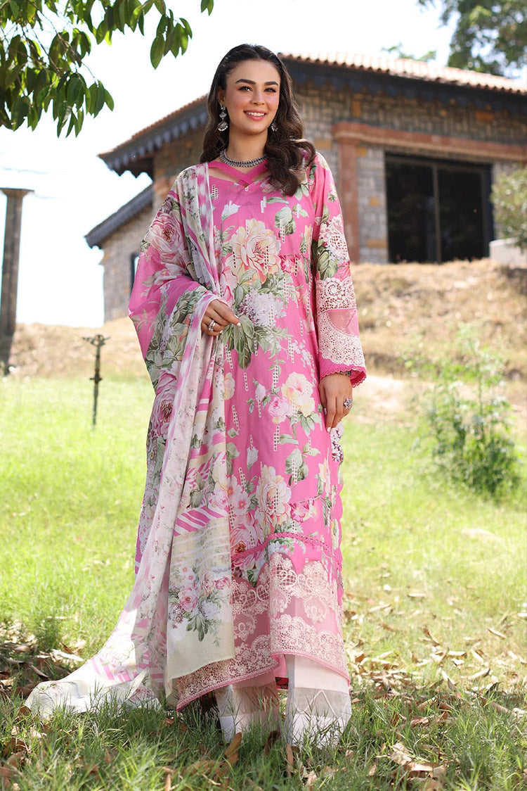 Picture of Elaf - ECK-03B PINK MUSE Print Chikankari Collection Vol 2 - Available at Raja Sahib