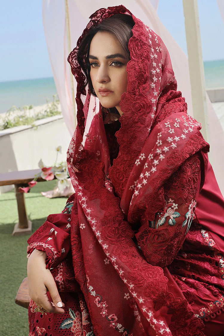 Picture of Maryam Hussain - L24-06 CRIMSON Meer Luxury Lawn Collection - Available at Raja Sahib