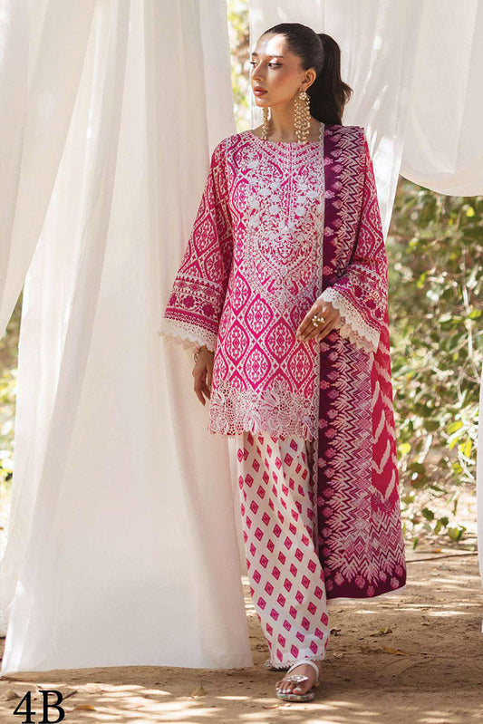 Picture of Zainab Chottani - 4B Leena Tahra Embroidered Lawn Collection - Available at Raja Sahib