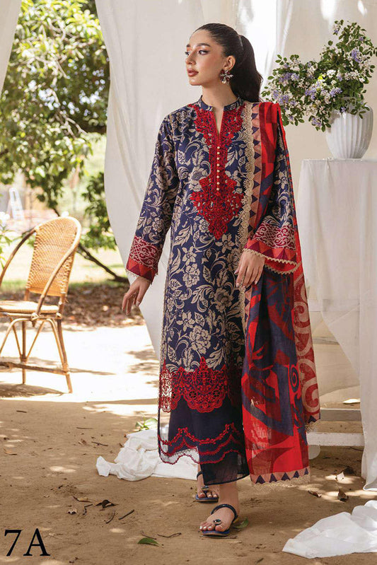 Picture of Zainab Chottani - 7A Tamara Tahra Embroidered Lawn Collection - Available at Raja Sahib