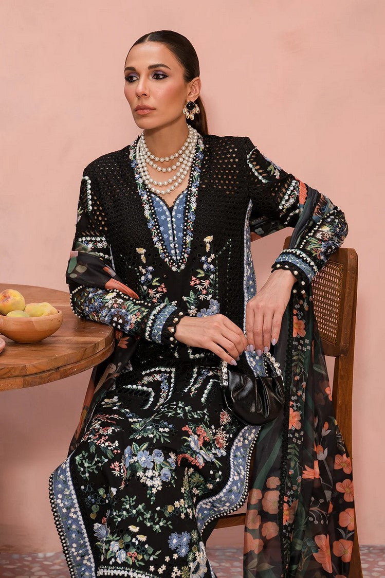 Picture of Afrozeh - Midnight Muse AEF-24-V1-03 The Painted Garden Eid Festive Lawn Collection - Available at Raja Sahib