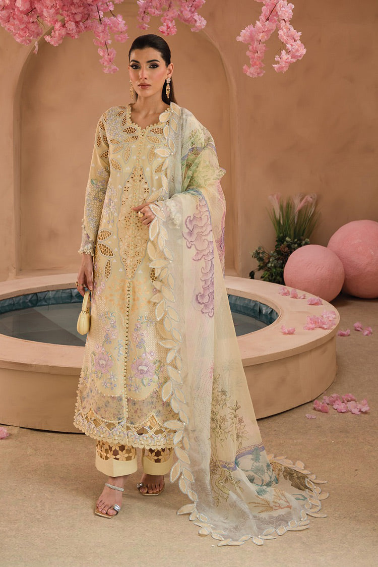 Picture of Afrozeh - Sweet Saffron AEF-24-V1-08 The Painted Garden Eid Festive Lawn Collection - Available at Raja Sahib