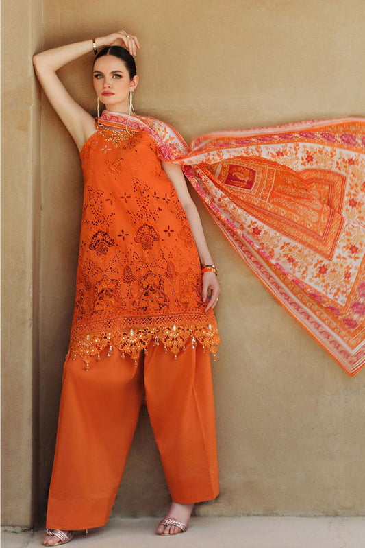 Picture of Noor by Saadia Asad - Design 11 Noor Eid Handwork Laserkari Lawn Collection - Available at Raja Sahib