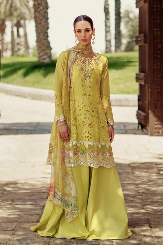 Picture of Noor by Saadia Asad - Design 01 Noor Eid Handwork Laserkari Lawn Collection - Available at Raja Sahib