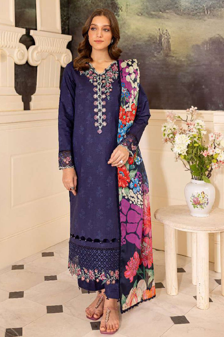 Picture of Farasha - 02-INDIGO Seraya Embroidered Lawn Collection - Available at Raja Sahib