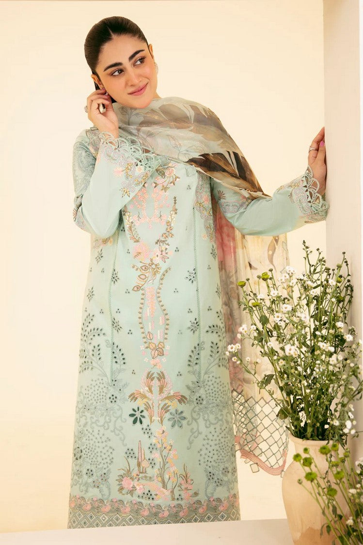 Picture of Qalamkar - SQ 06 AFROZEH Qlinekari Summer Lawn Collection - Available at Raja Sahib