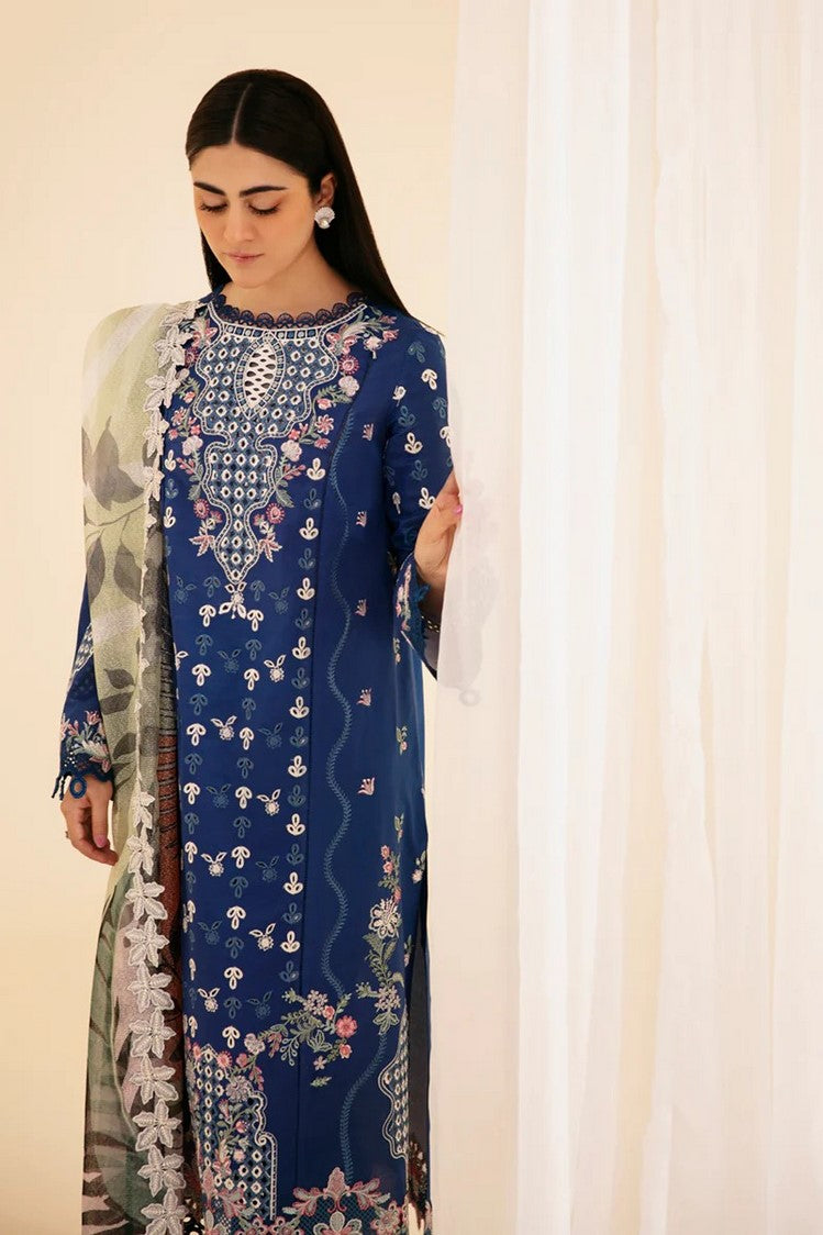 Picture of Qalamkar - SQ 08 ZEL Qlinekari Summer Lawn Collection - Available at Raja Sahib