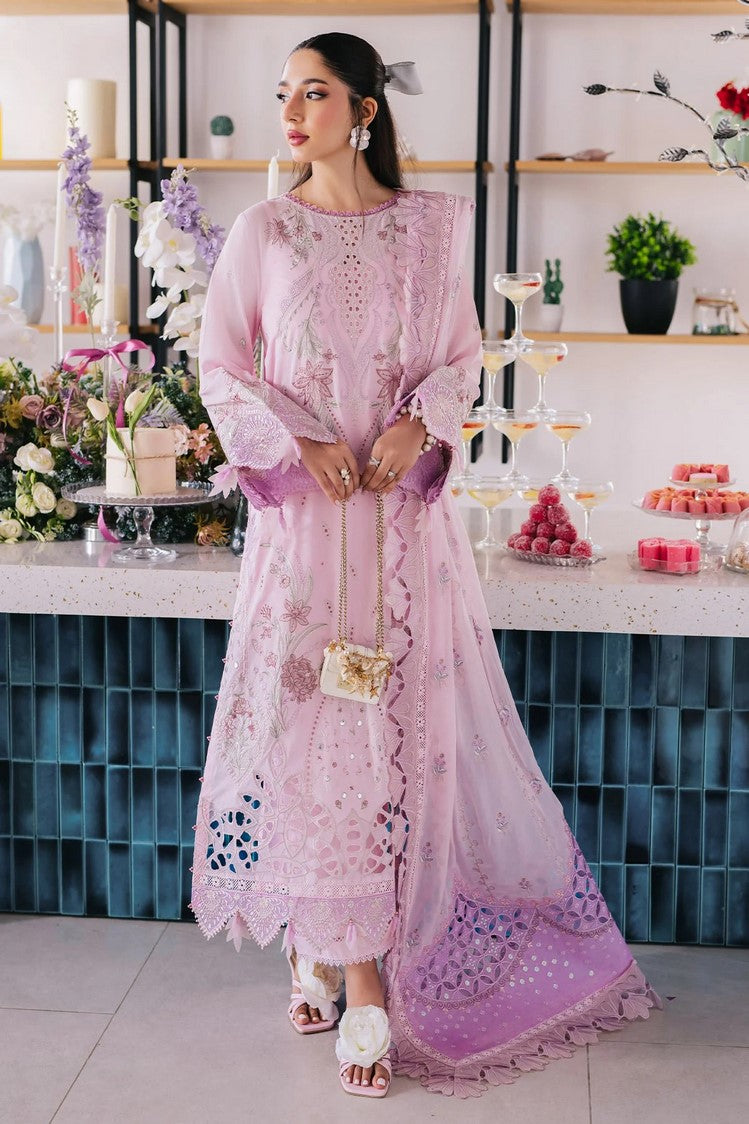 Picture of Nureh - NE-87 Sparkle Pink Eid Escape Luxury Lawn Collection - Available at Raja Sahib