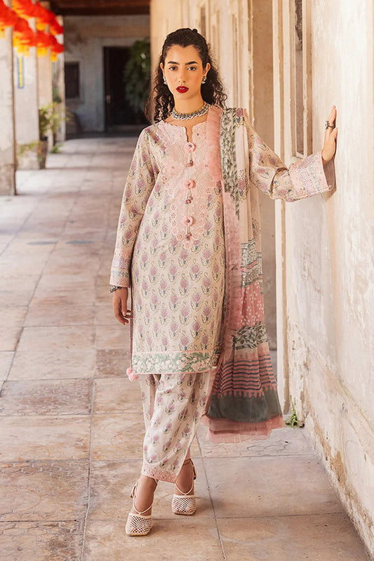 Picture of Roheenaz - RNB-10A Vesta Taneez Block Printed Lawn Collection - Available at Raja Sahib