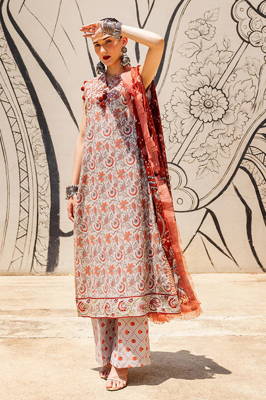 Picture of Roheenaz - RNB-03B Yekta Taneez Block Printed Lawn Collection - Available at Raja Sahib