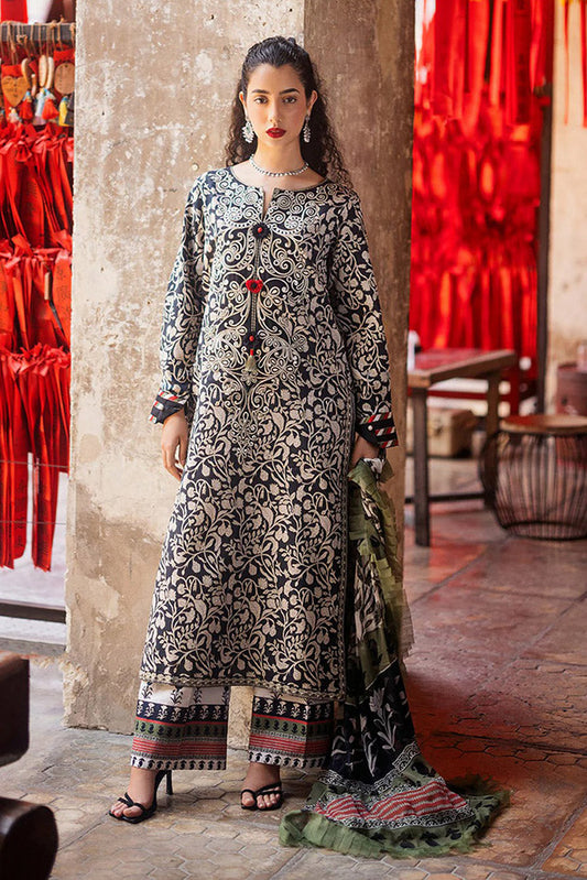 Picture of Roheenaz - RNB-04B Mahin Taneez Block Printed Lawn Collection - Available at Raja Sahib