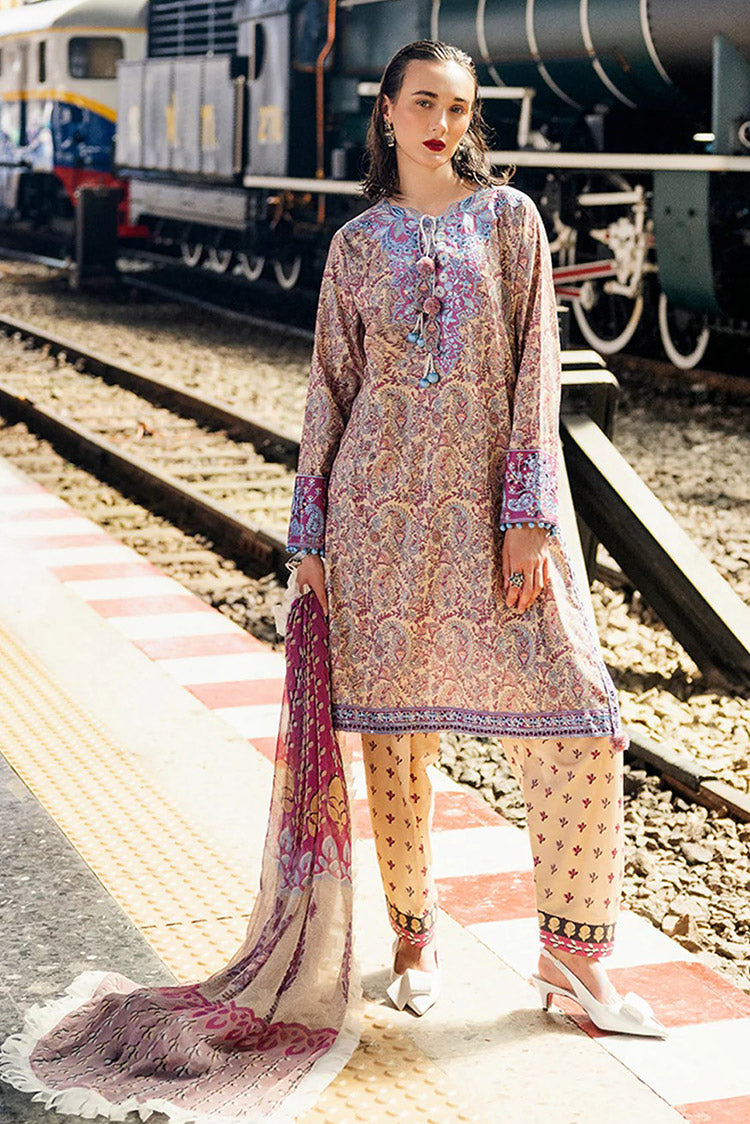 Picture of Roheenaz - RNB-05A Sahar Taneez Block Printed Lawn Collection - Available at Raja Sahib