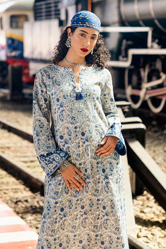 Picture of Roheenaz - RNB-05B Samira Taneez Block Printed Lawn Collection - Available at Raja Sahib