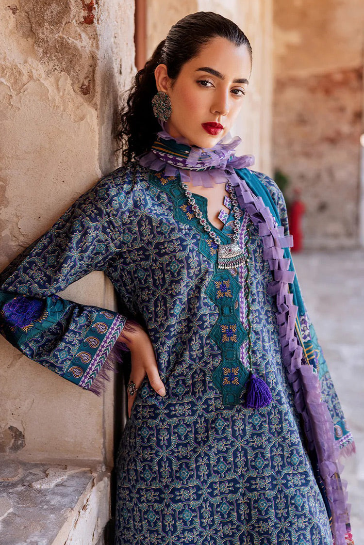 Picture of Roheenaz - RNB-06B Elika Taneez Block Printed Lawn Collection - Available at Raja Sahib