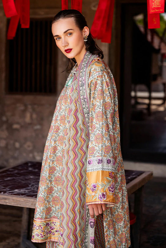 Picture of Roheenaz - RNB-09B Laleh Taneez Block Printed Lawn Collection - Available at Raja Sahib