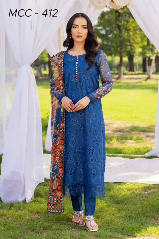 Picture of Muscari - MCC 412 Embroidered Chikankari Lawn Collection - Available at Raja Sahib