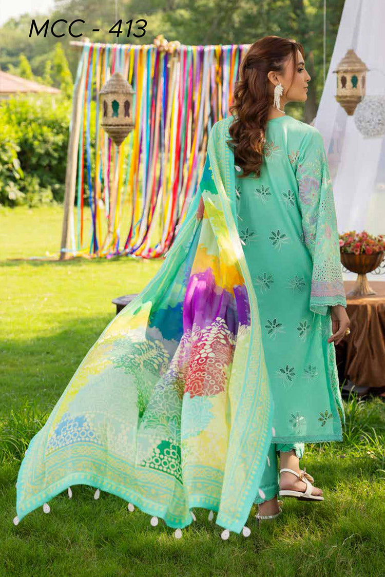 Picture of Muscari - MCC 413 Embroidered Chikankari Lawn Collection - Available at Raja Sahib