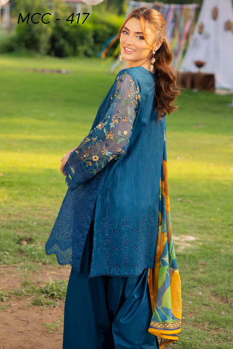 Picture of Muscari - MCC 417 Embroidered Chikankari Lawn Collection - Available at Raja Sahib