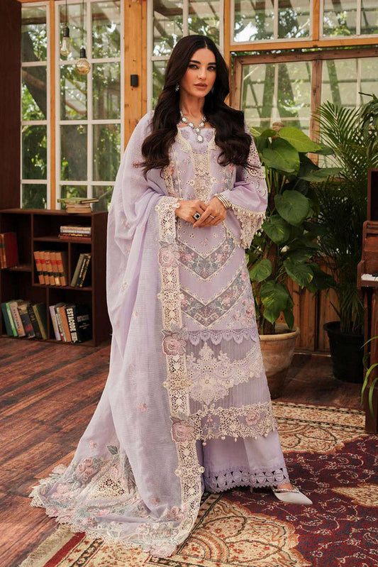 Picture of Kahf - KLE-01B Lilac Luxury Lawn Collection - Available at Raja Sahib