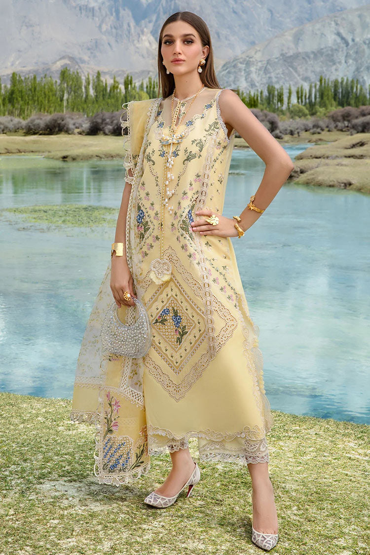 Picture of Crimson - 2A Sunflower Yellow Eid Lawn Collection - Available at Raja Sahib