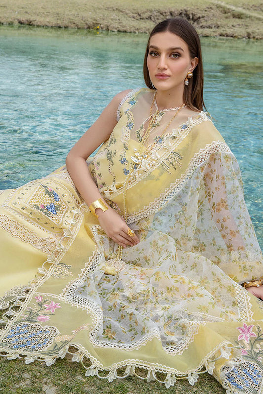 Picture of Crimson - 2A Sunflower Yellow Eid Lawn Collection - Available at Raja Sahib