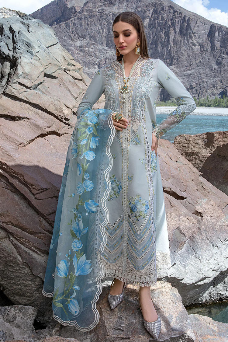 Picture of Crimson - 3A Ice Blue Eid Lawn Collection - Available at Raja Sahib