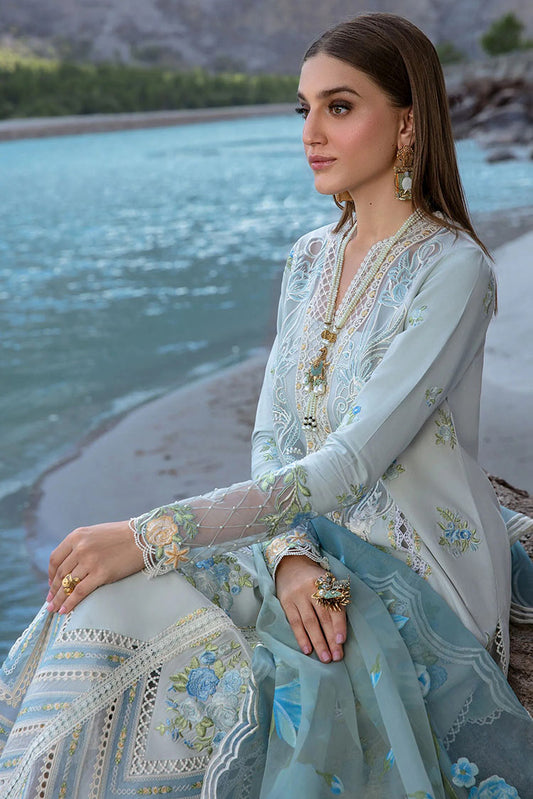 Picture of Crimson - 3A Ice Blue Eid Lawn Collection - Available at Raja Sahib