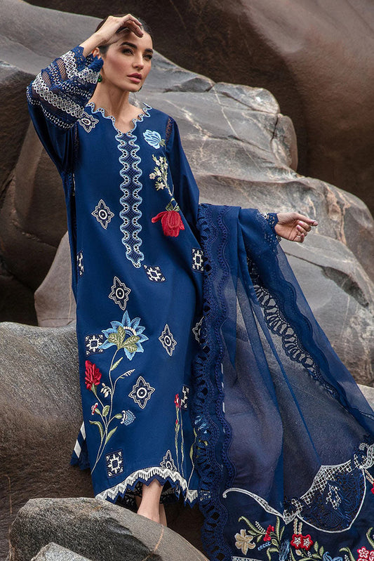 Picture of Crimson - 4A Midnight Blue Eid Lawn Collection - Available at Raja Sahib