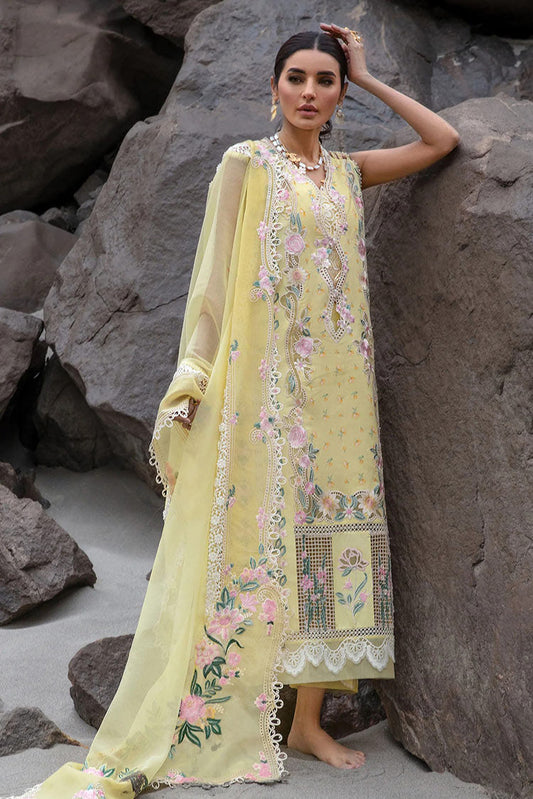 Picture of Crimson - 5A Topaz Yellow Eid Lawn Collection - Available at Raja Sahib