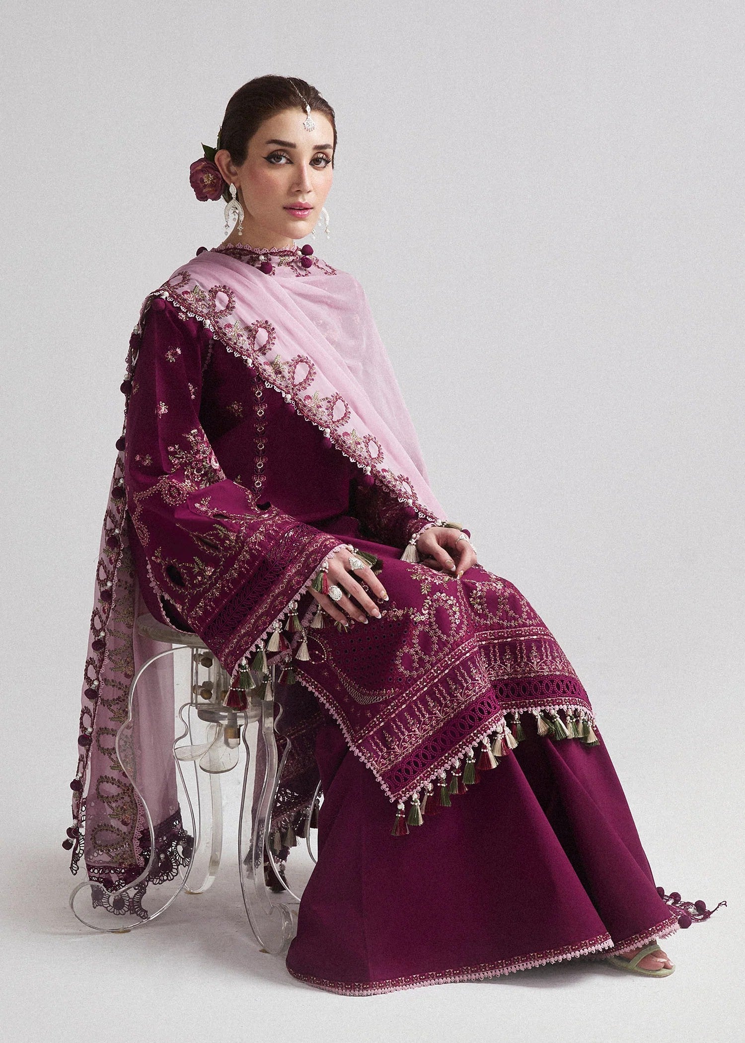 Picture of Hussain Rehar - 07 Sangria Spring Summer Lawn Eid Edit - Available at Raja Sahib