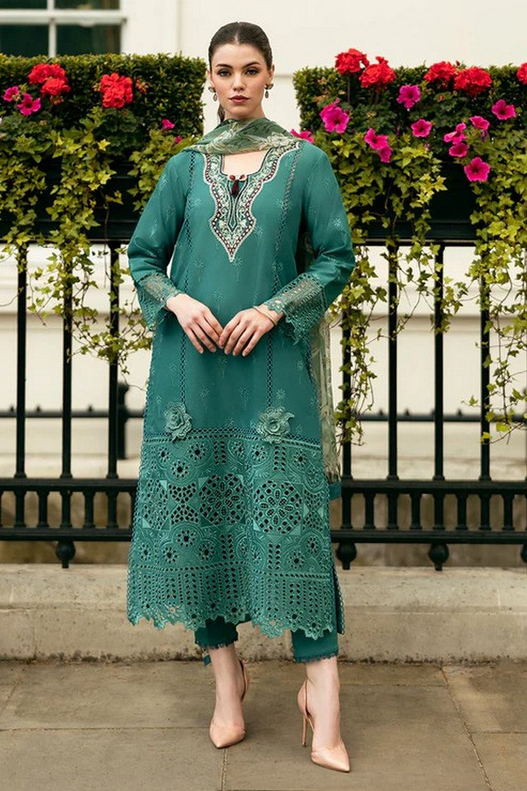 Picture of Mushq - HMC 04 Whispering Waves Odyssey Hemline Luxury Lawn Collection Vol 2 - Available at Raja Sahib